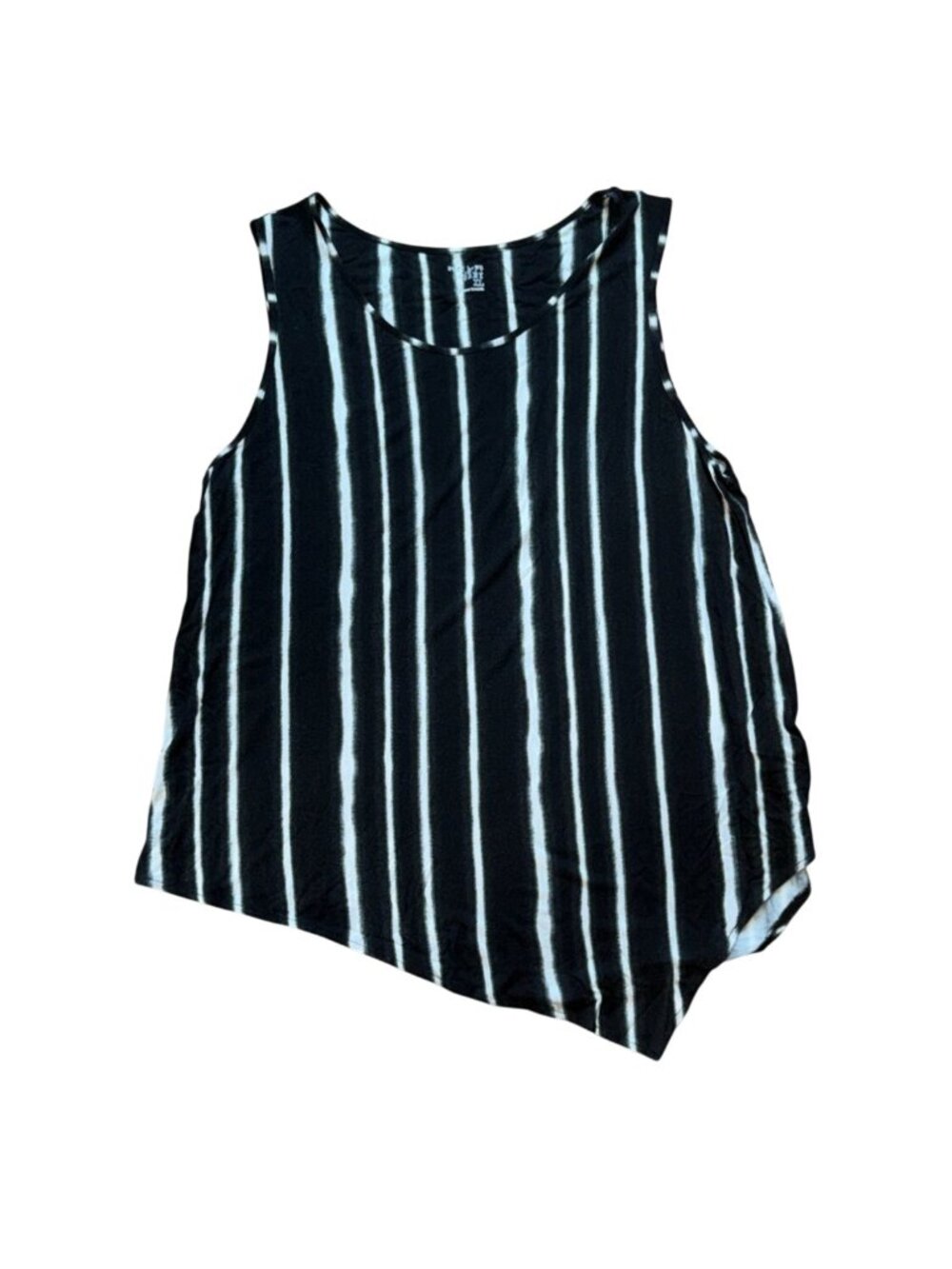 Ruff Hewn Grey Womens Light Weight Soft Sleeveless Blouse-Black-XL-GUC